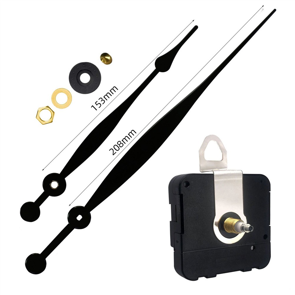 Complete DIY Clock Kit Long Shaft Quartz Movement for Various Clock Designs