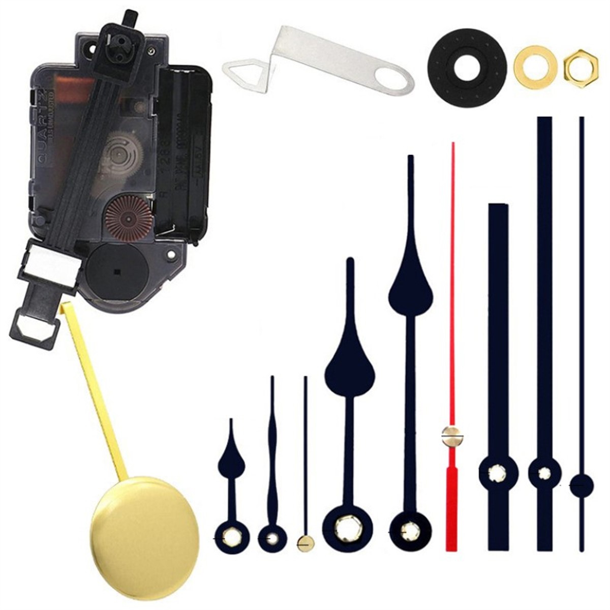 Set Ricambio Meccanismo Orologio a Pendolo Personalizzabile per Orologi da Paret - Picture 31 of 41