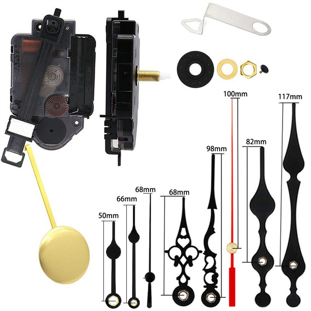 Set Ricambio Meccanismo Orologio a Pendolo Personalizzabile per Orologi da Paret - Picture 24 of 41