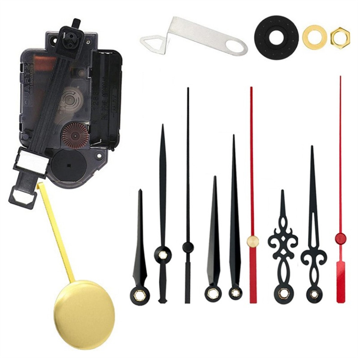 Set Ricambio Meccanismo Orologio a Pendolo Personalizzabile per Orologi da Paret - Picture 40 of 41