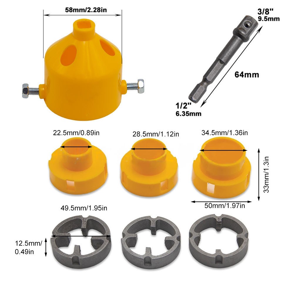 Robust Pipe Threading Kit with Convenient Buckle Design for Electric Drills - Picture 31 of 48