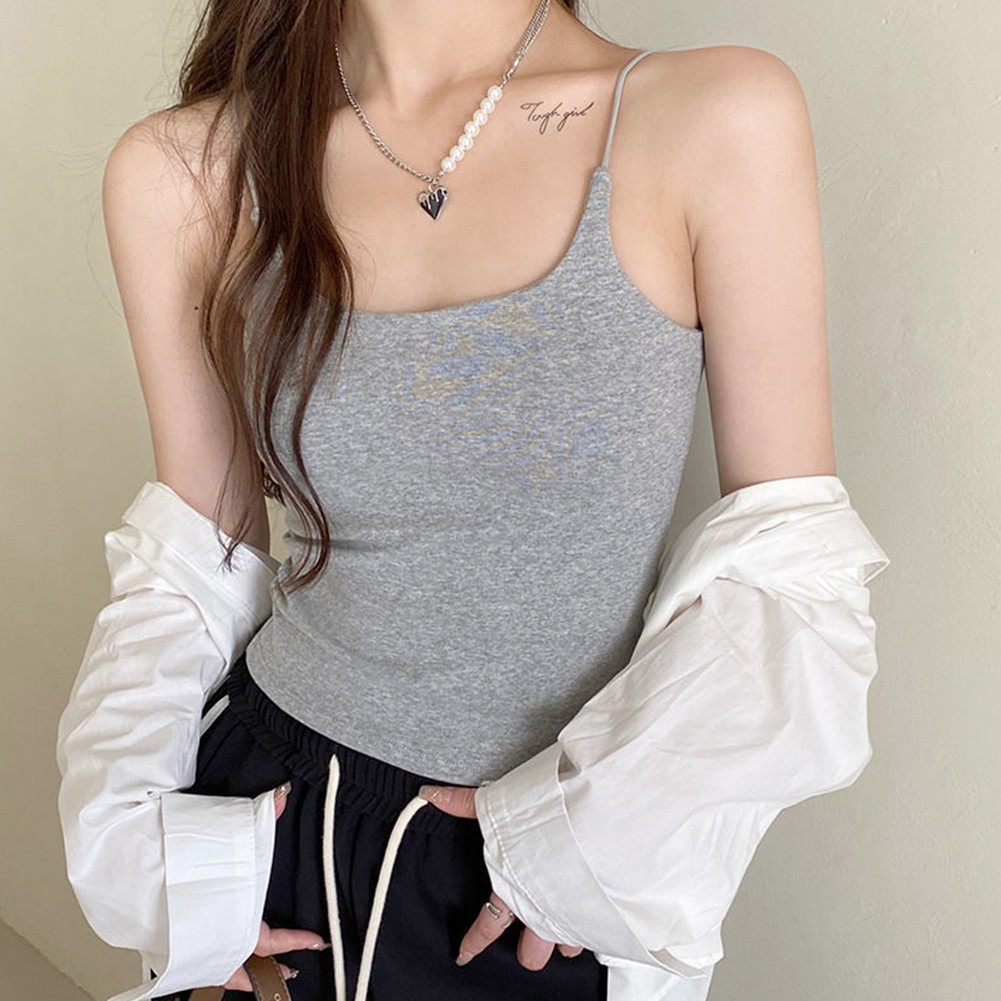 Women's Camisole with Comfortable Strap Bra Pad Perfect for Any Occasion - Picture 32 of 35