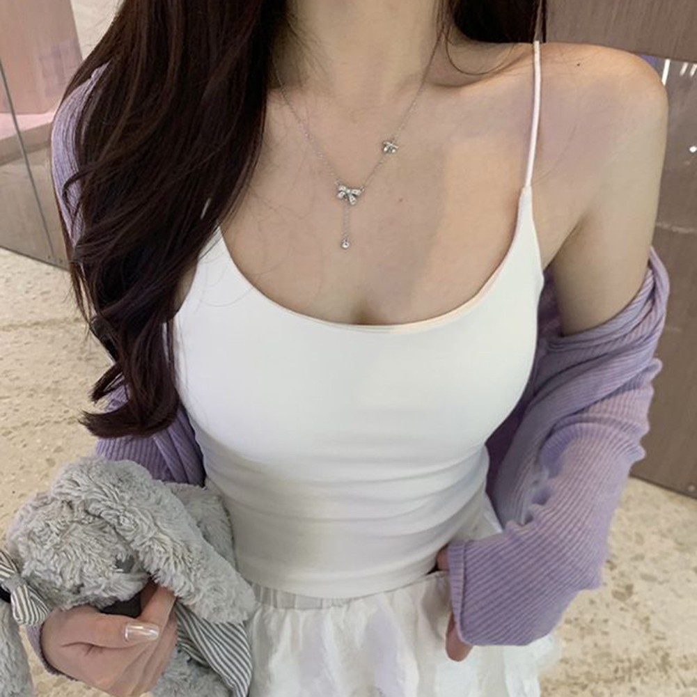 Women's Camisole with Comfortable Strap Bra Pad Perfect for Any Occasion - Picture 21 of 35