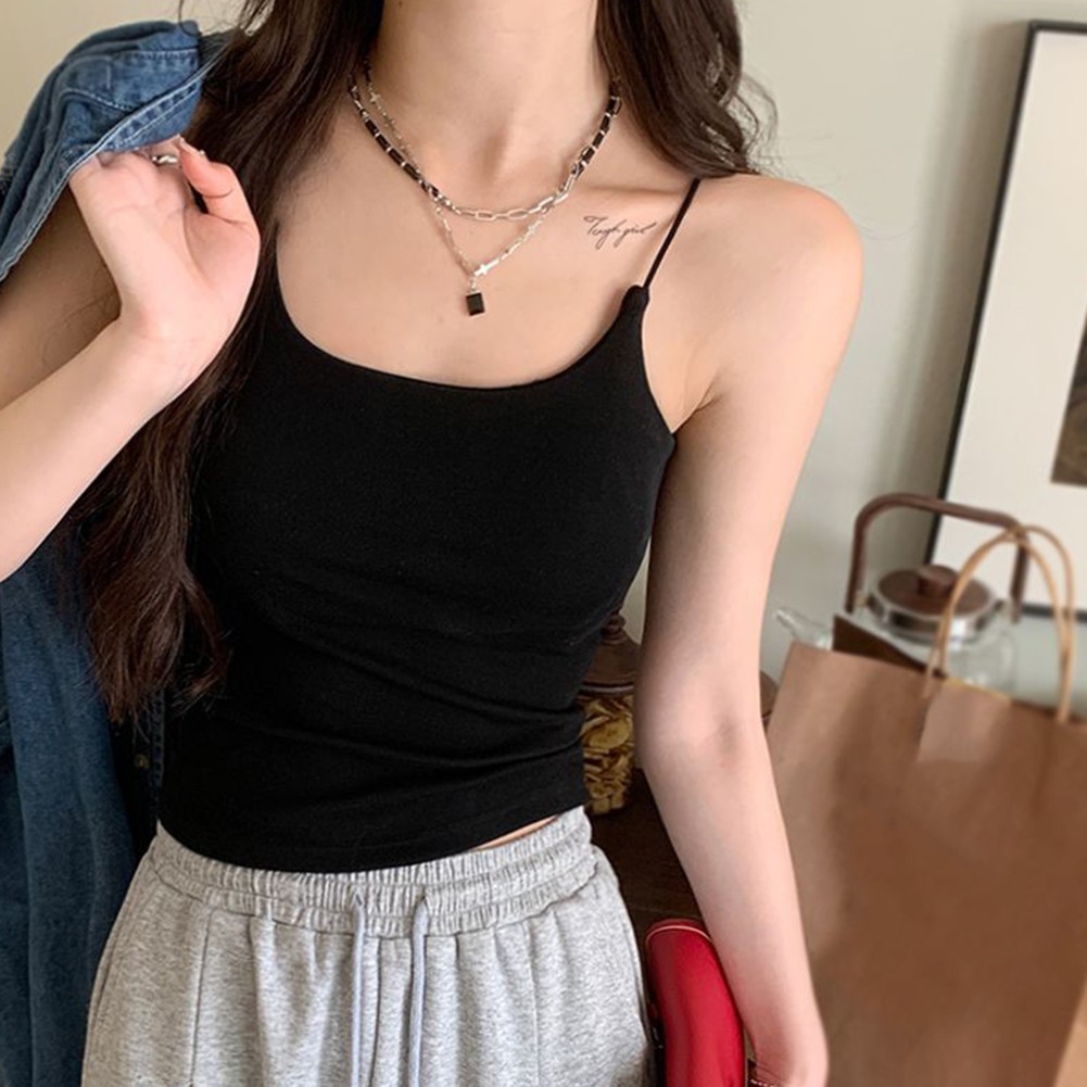 Trendy Solid Color Camisole for Women Ideal for Vacation and Daily Wear