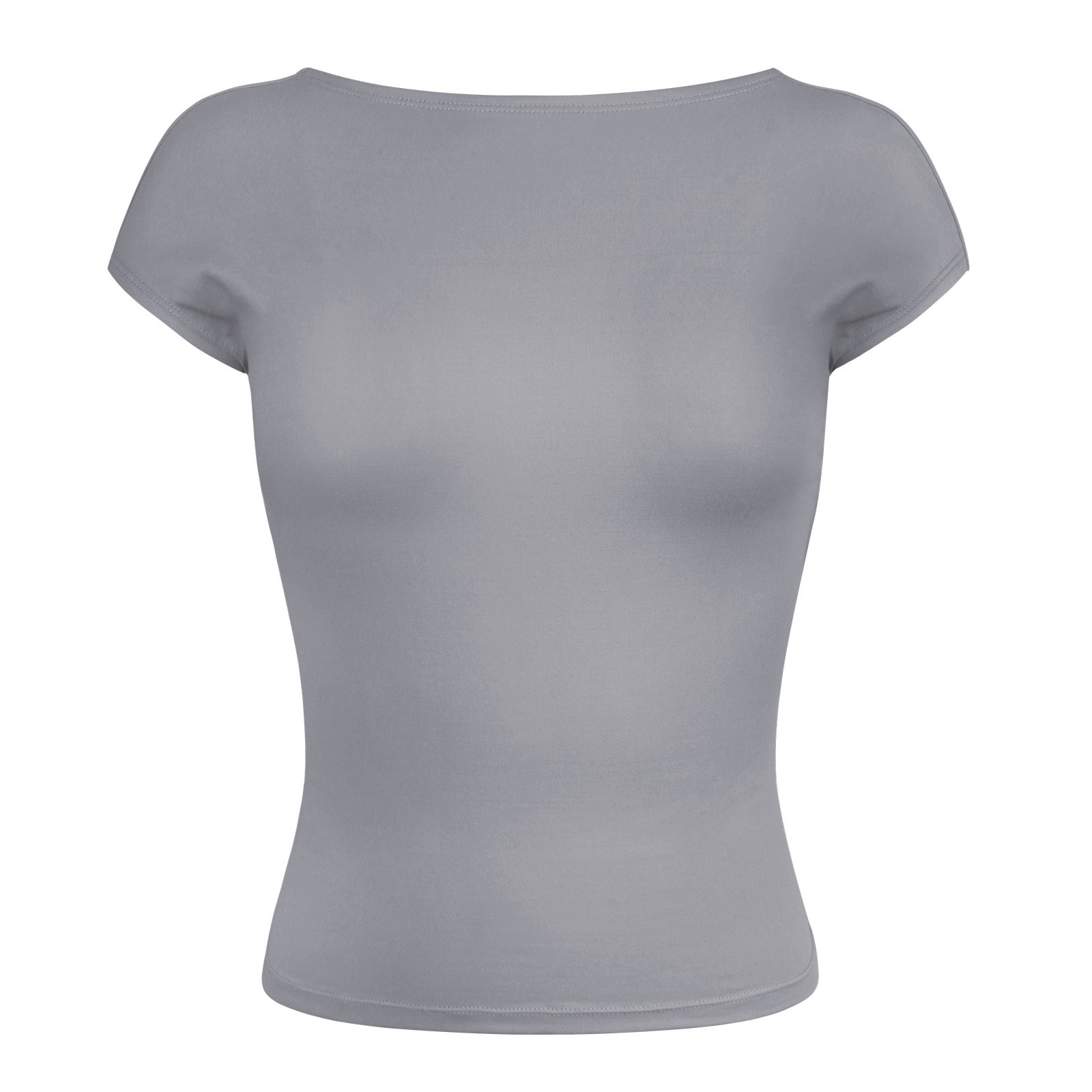 Ladies Lightweight Summer T-Shirt in Y2K Fashion Stylish Backless Design - Picture 15 of 39