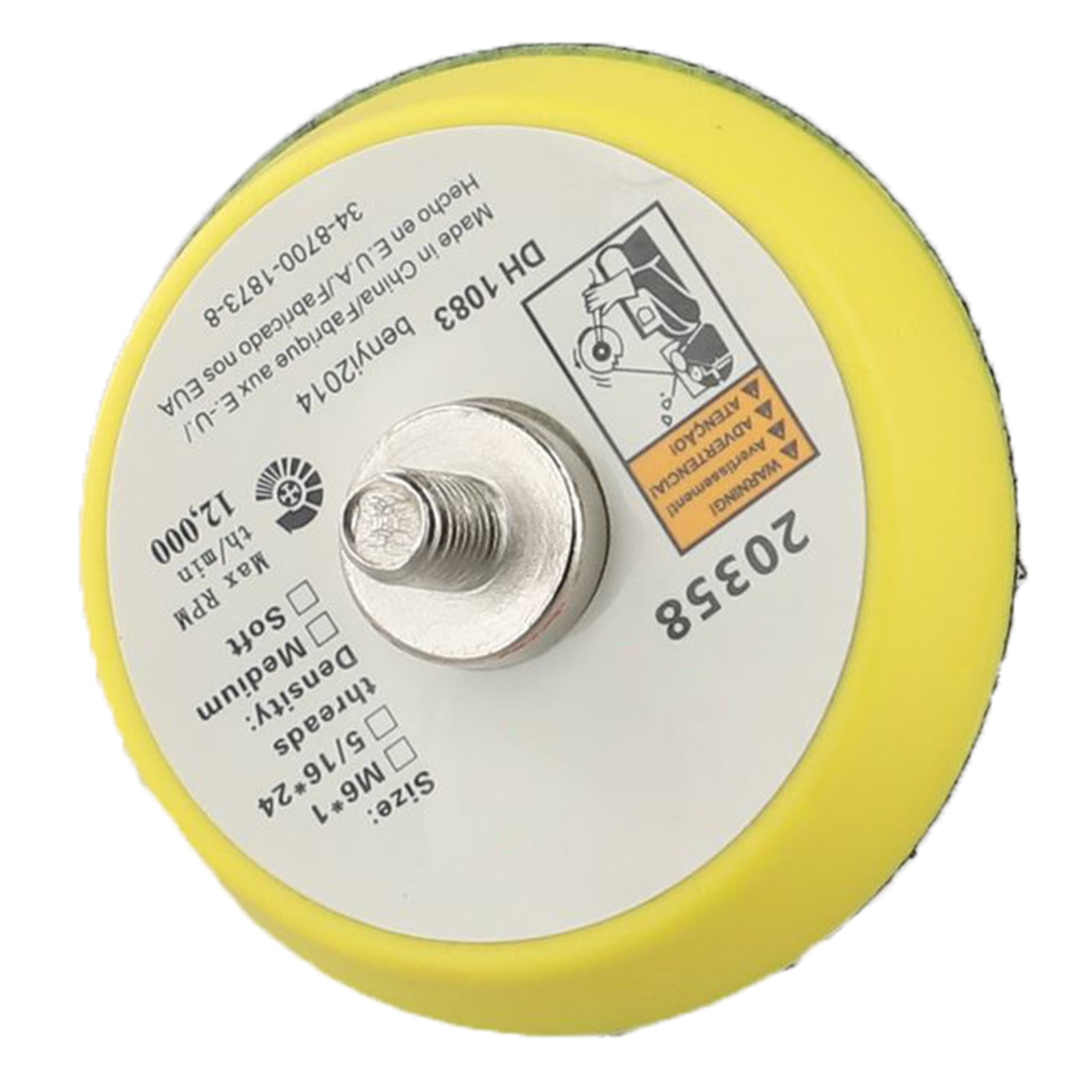 Rubber Backing Pad for Pneumatic Sander Suitable for 235 inch diameter
