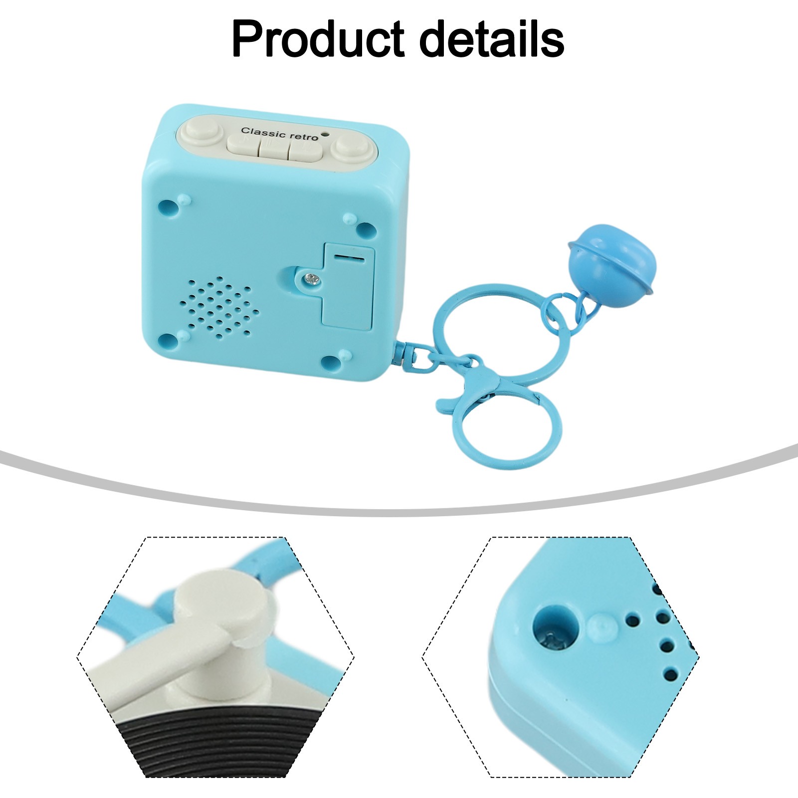 Inspiring Creativity Mini Tape Recorder Keychain with Customization Options - Photo 39/42