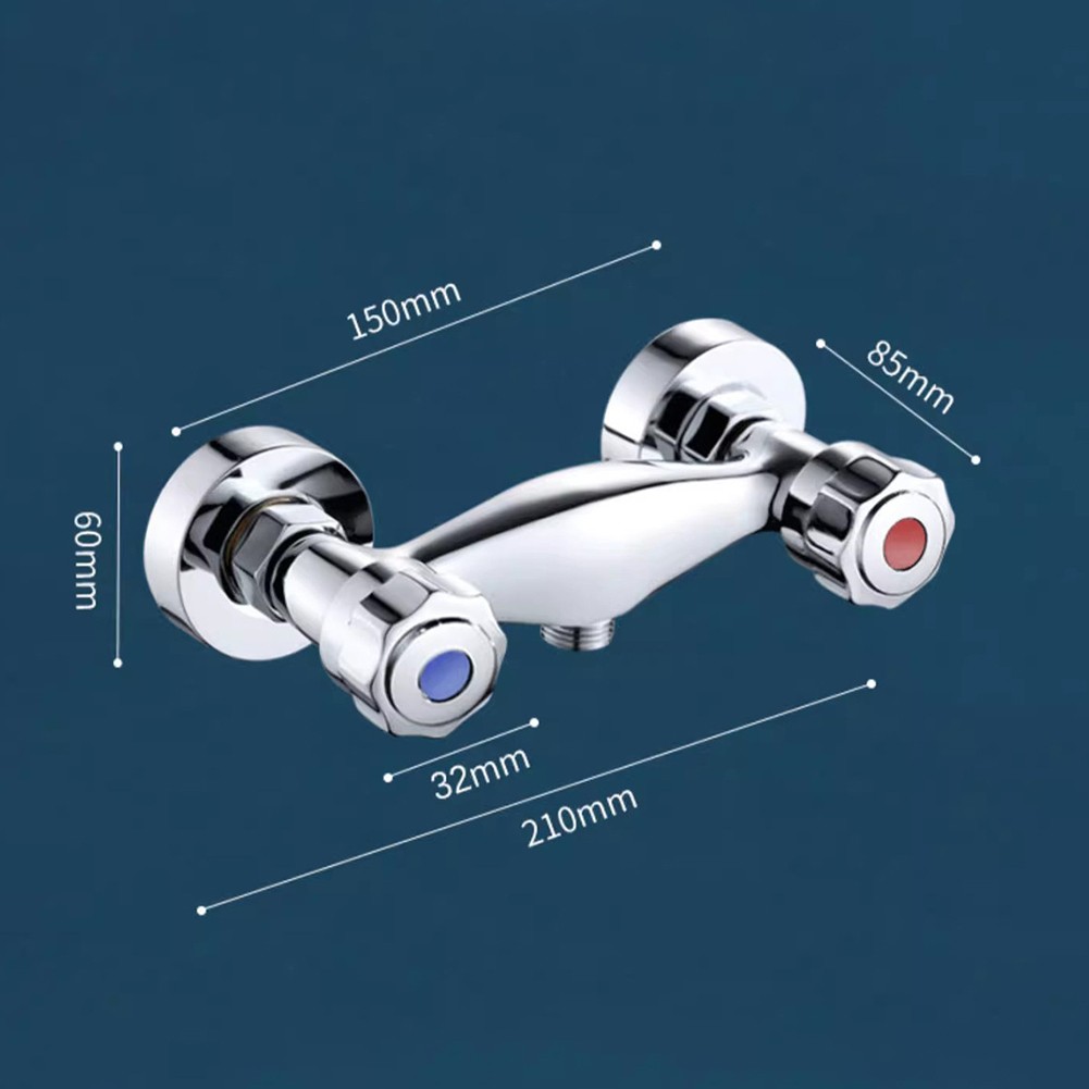 Elegant Chrome Finish Double Switch Shower Faucet for Bathroom Upgrade - Picture 26 of 26