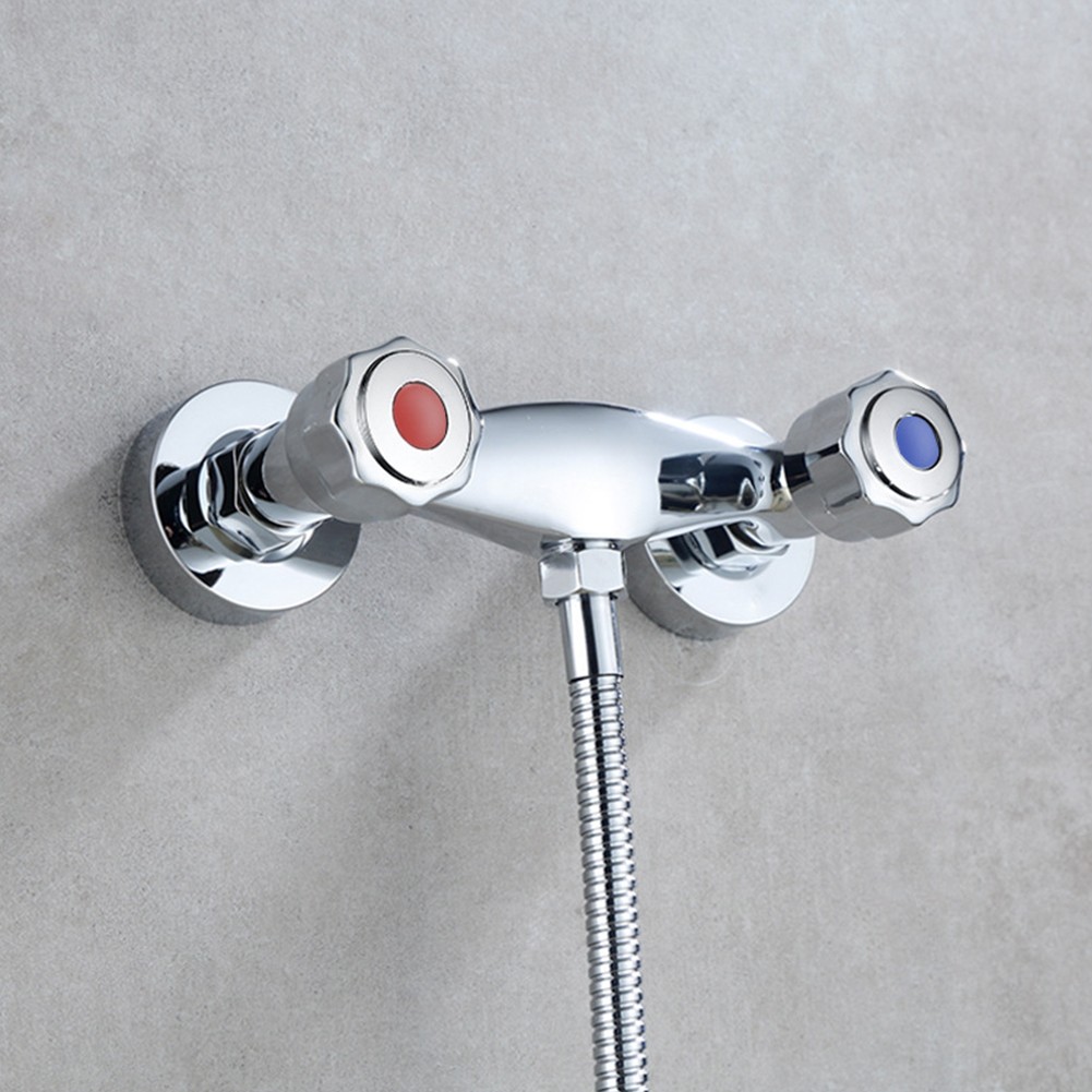 Elegant Chrome Finish Double Switch Shower Faucet for Bathroom Upgrade - Picture 25 of 26