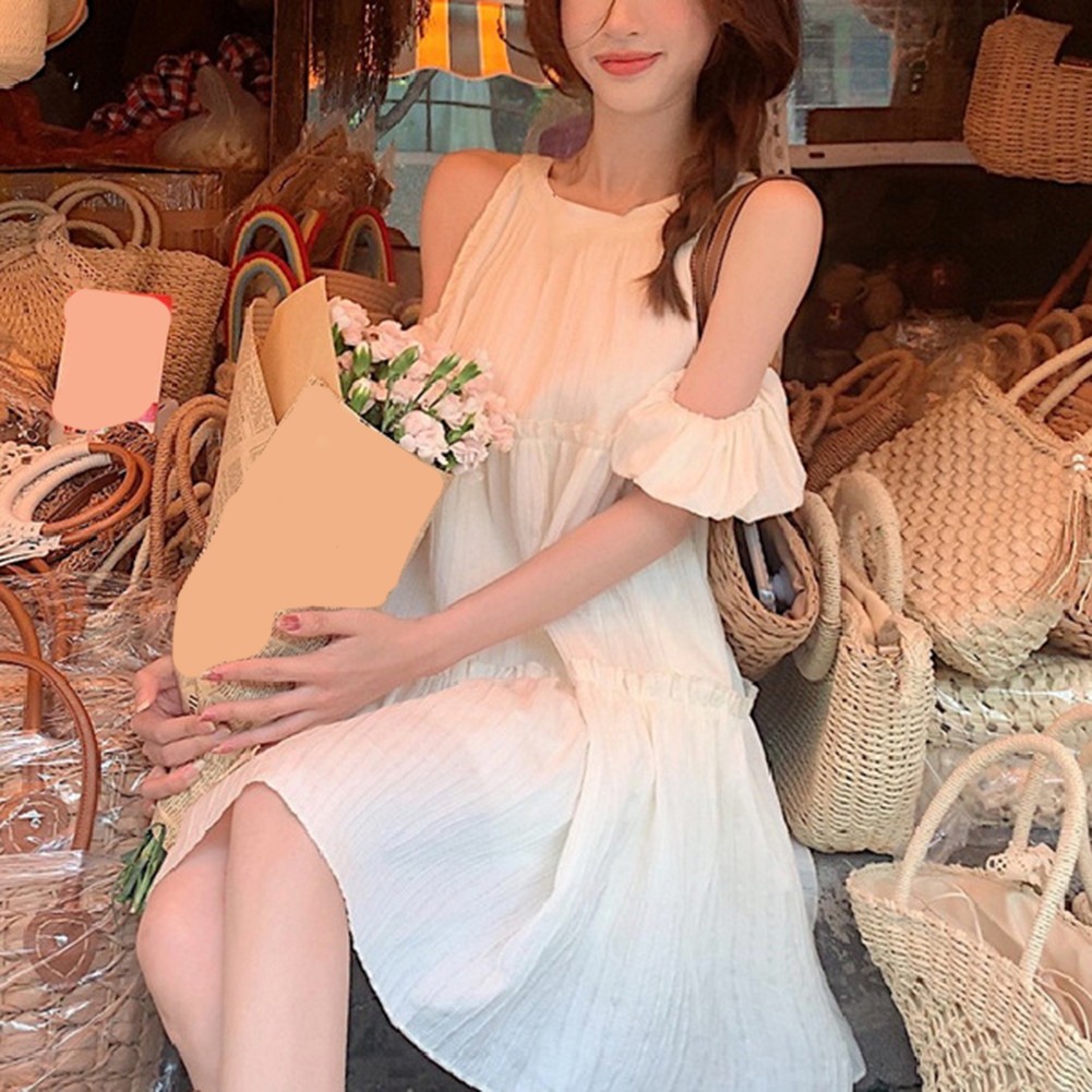 Playful Summer Dress with Short Sleeves Designed Exclusively for Women - Picture 18 of 52