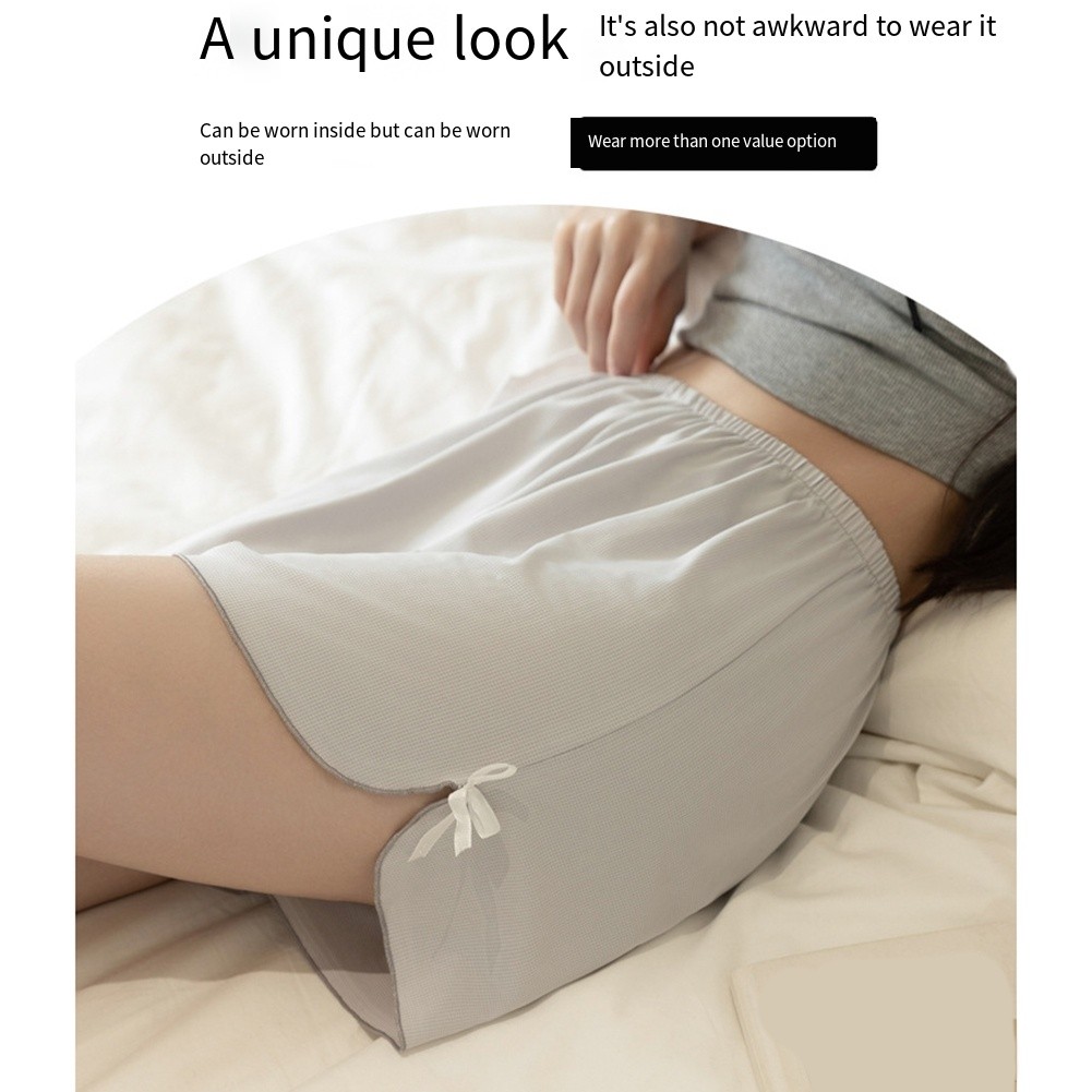 Playful For Women's Summer Skirted Shorts in Larger Sizes Made of Ice Silk - Picture 17 of 36