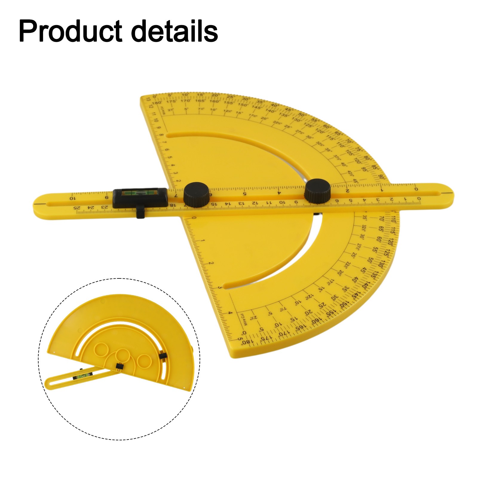 180 Degree Protractor Angle Finder Stainless Steel Goniometer Angle Measuring Ruler Round Head Angle Gauge I3284601874