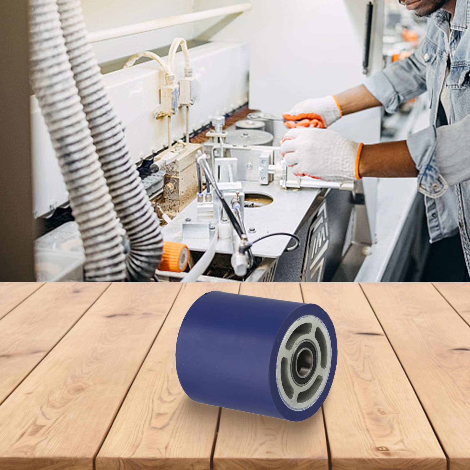 Efficient Rubber Roller for Automatic Edge Banding Machine Accessories