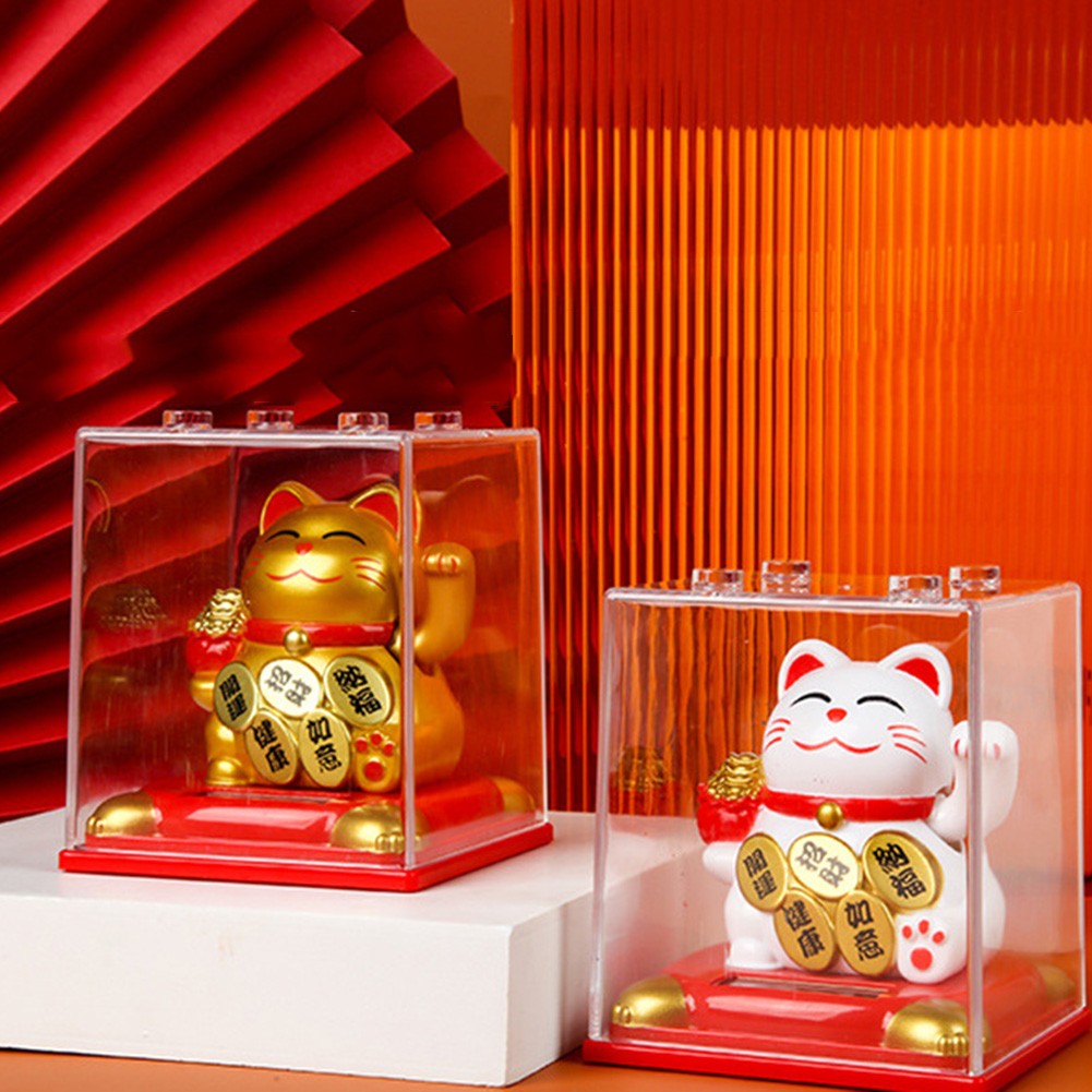 Dekorative Solar winkende Katze Figur symbolisiert Glück für jede Umgebung - Bild 14 von 28