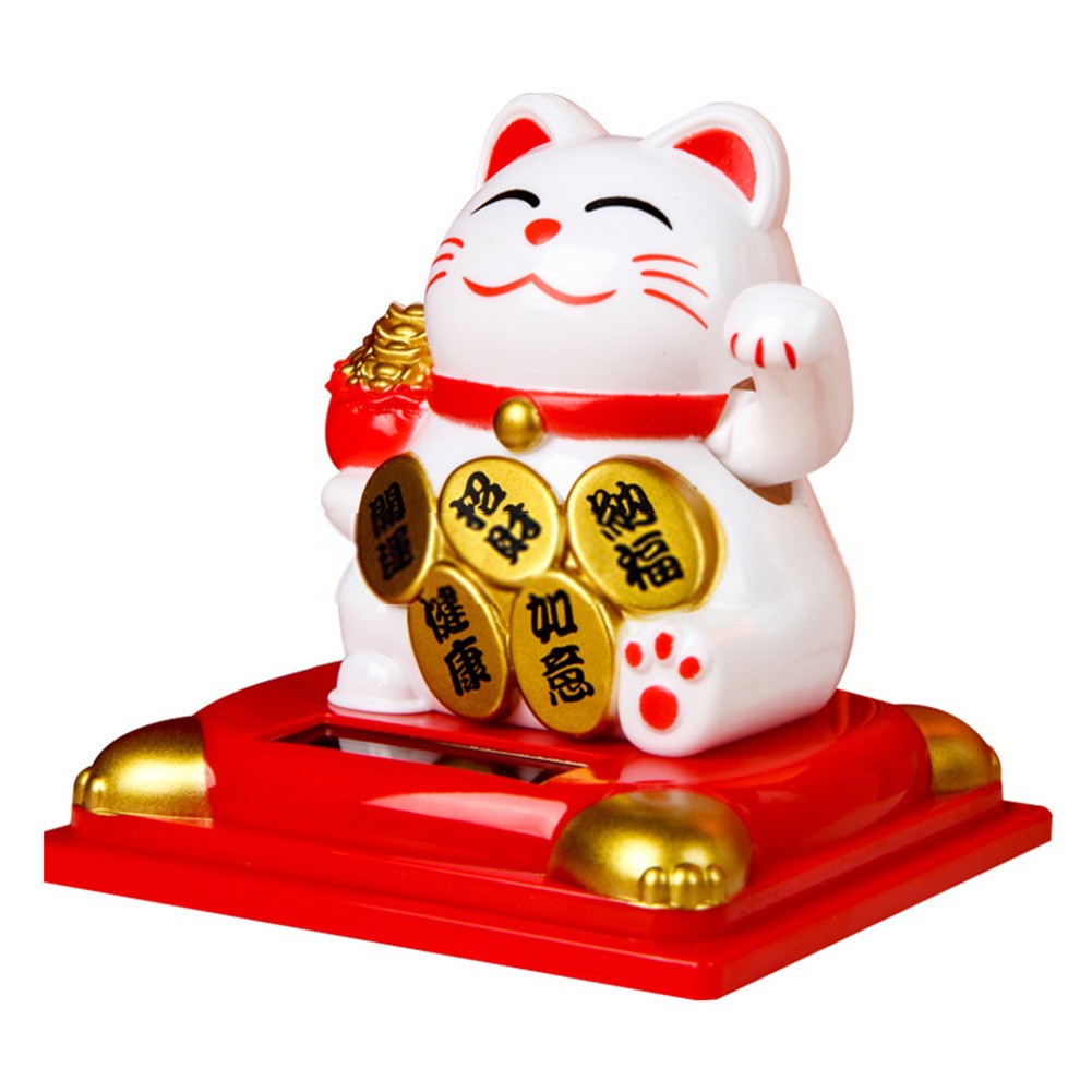 Dekorative Solar winkende Katze Figur symbolisiert Glück für jede Umgebung - Bild 16 von 28