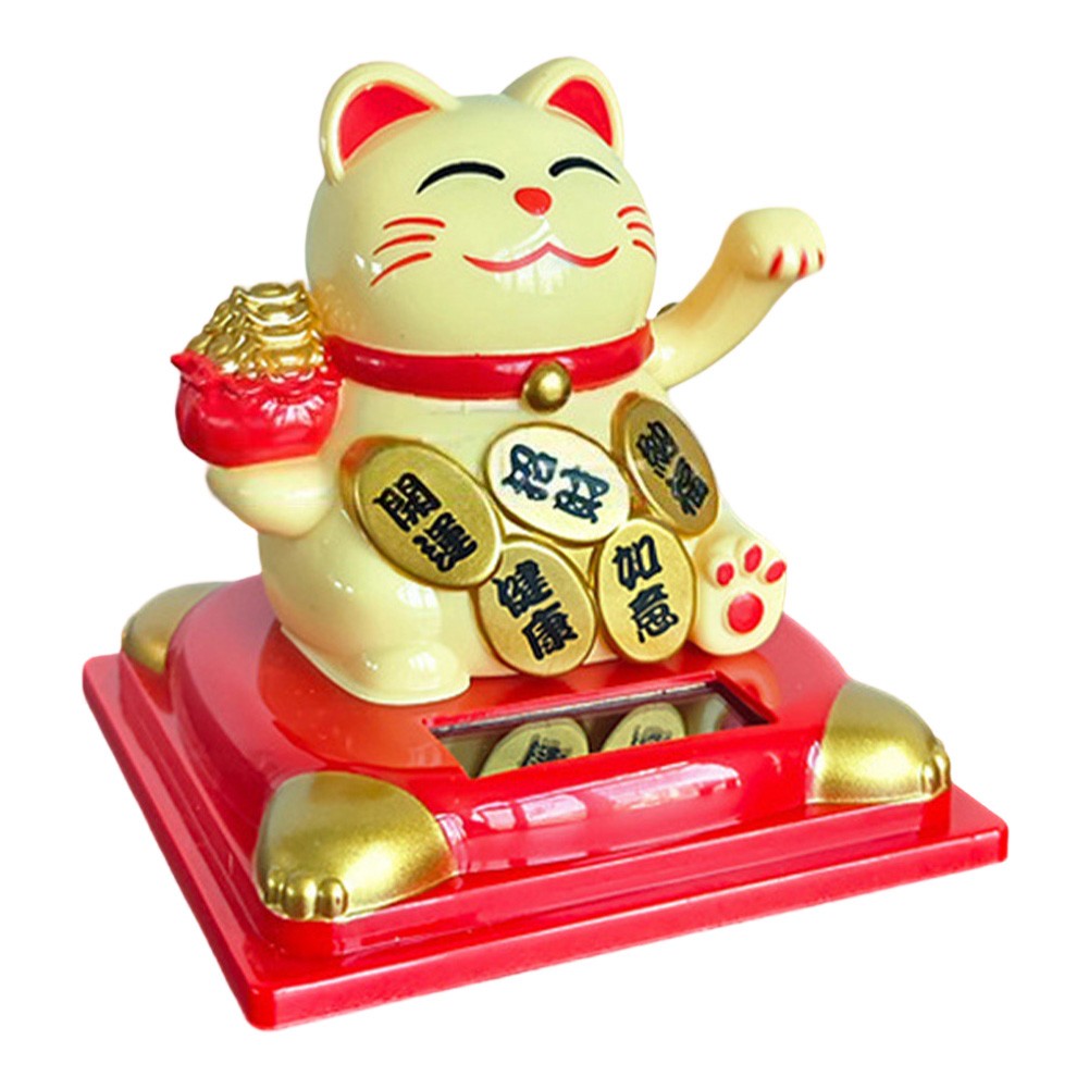 Dekorative Solar winkende Katze Figur symbolisiert Glück für jede Umgebung - Bild 18 von 28
