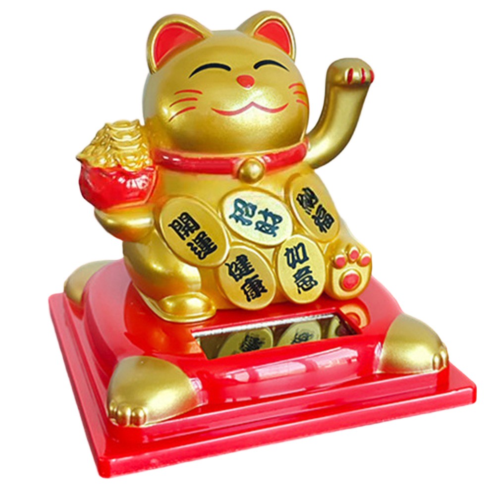 Dekorative Solar winkende Katze Figur symbolisiert Glück für jede Umgebung - Bild 21 von 28