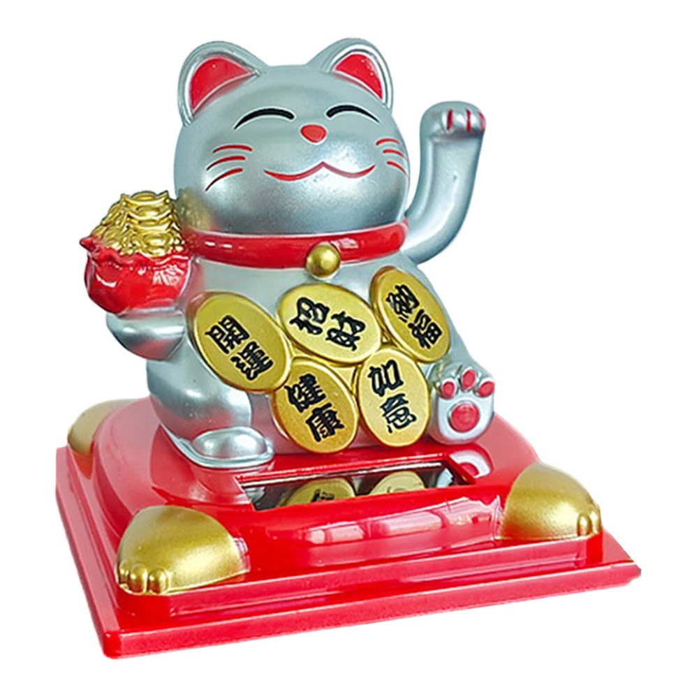 Dekorative Solar winkende Katze Figur symbolisiert Glück für jede Umgebung - Bild 27 von 28
