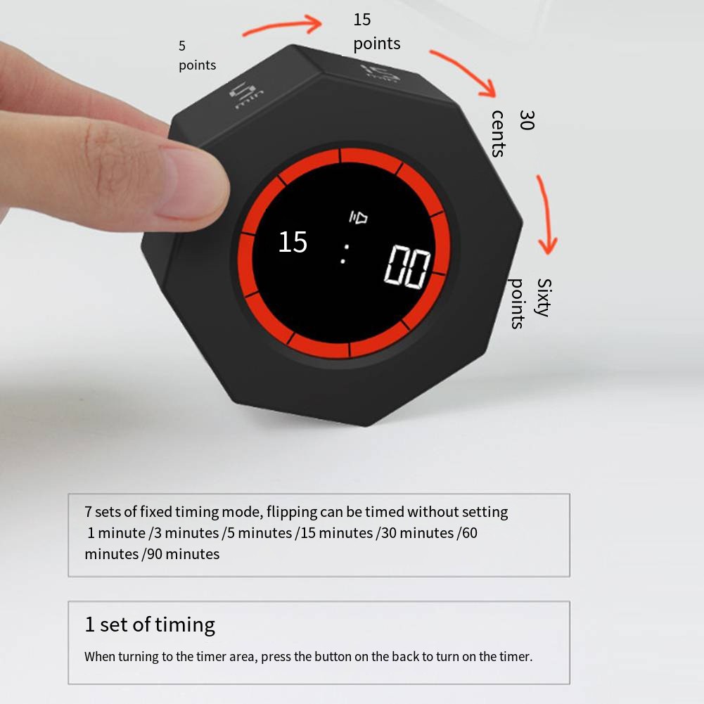 Sleek Minimalist Cube Timer for Efficient Time Tracking in Any Setting - Picture 24 of 24