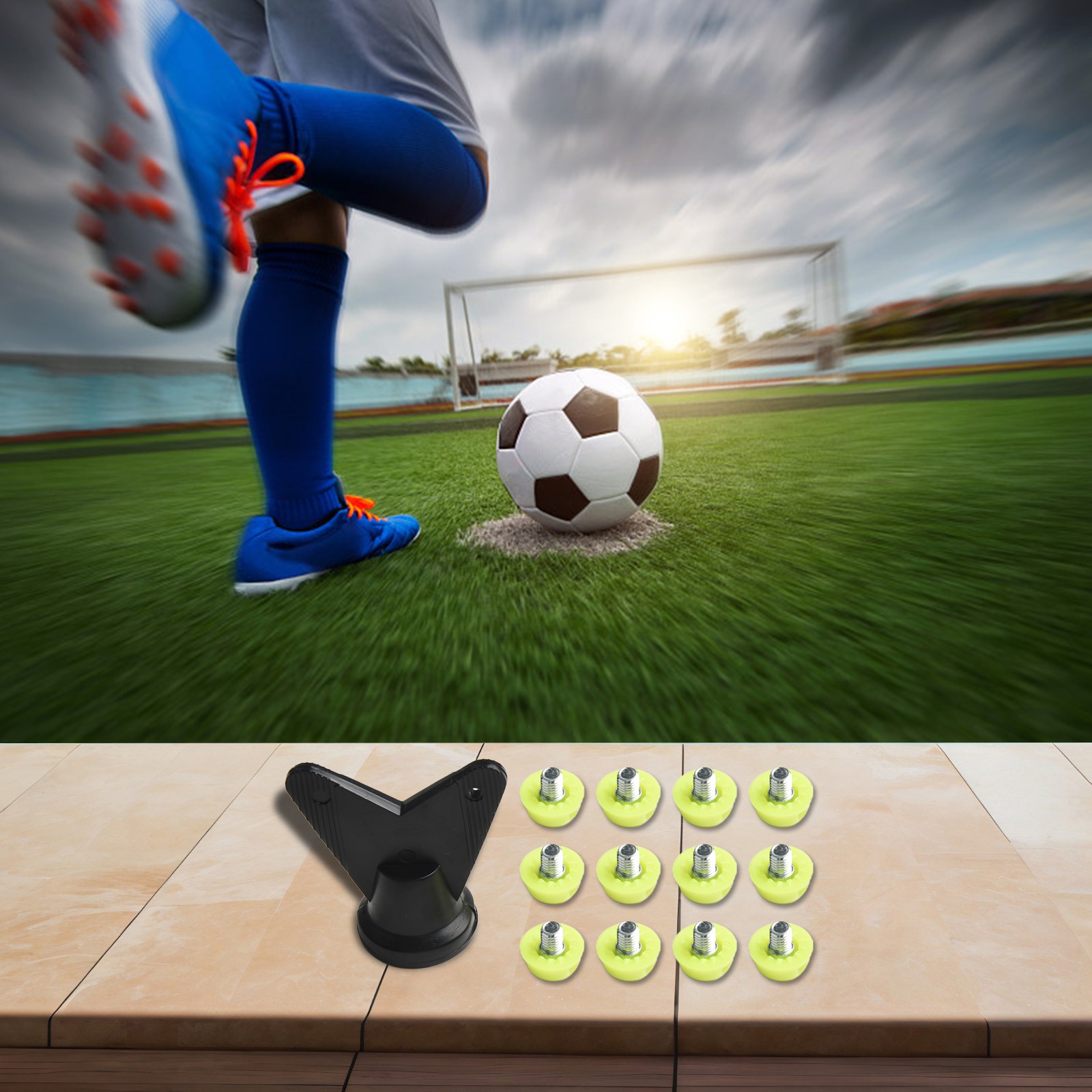 Kunststoff Fußballschuhe Stollen Ersatz 12 Stück mit Installationswerkzeug - Bild 15 von 35