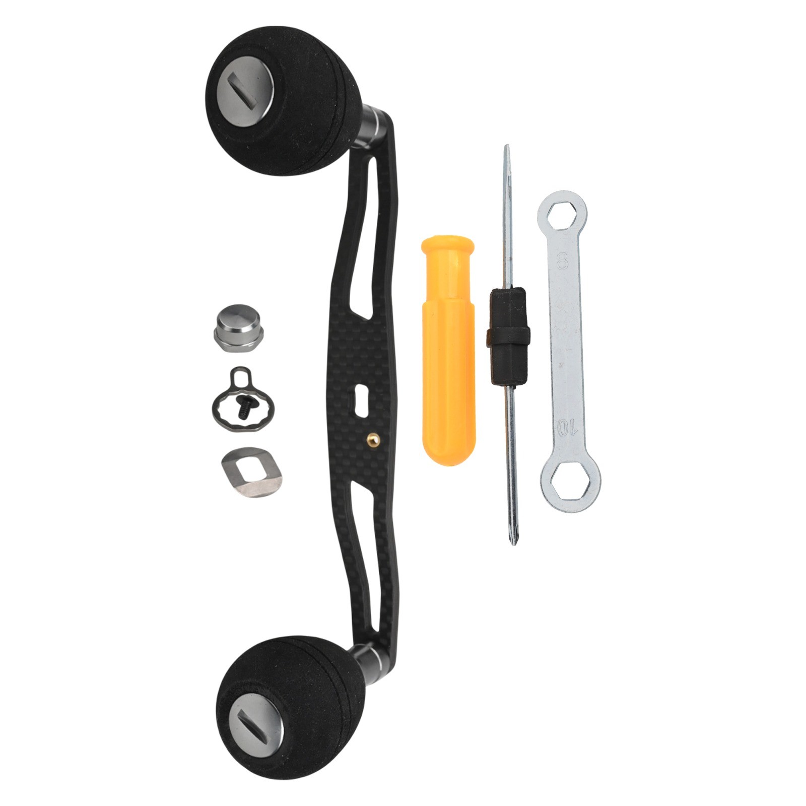 Increíble mango de carrete de pesca de fibra de carbono de 140 mm de longitud con kit de accesorios - Imagen 27 de 30
