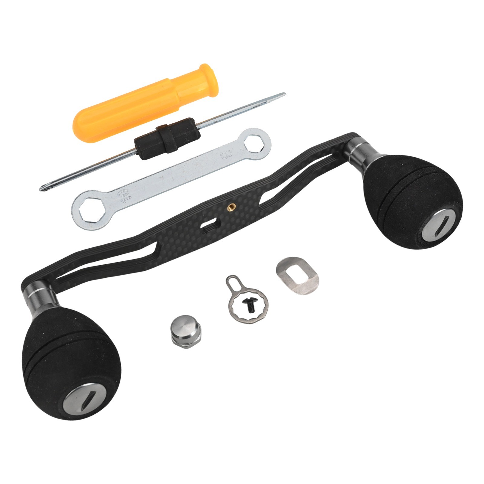 Increíble mango de carrete de pesca de fibra de carbono de 140 mm de longitud con kit de accesorios - Imagen 17 de 30