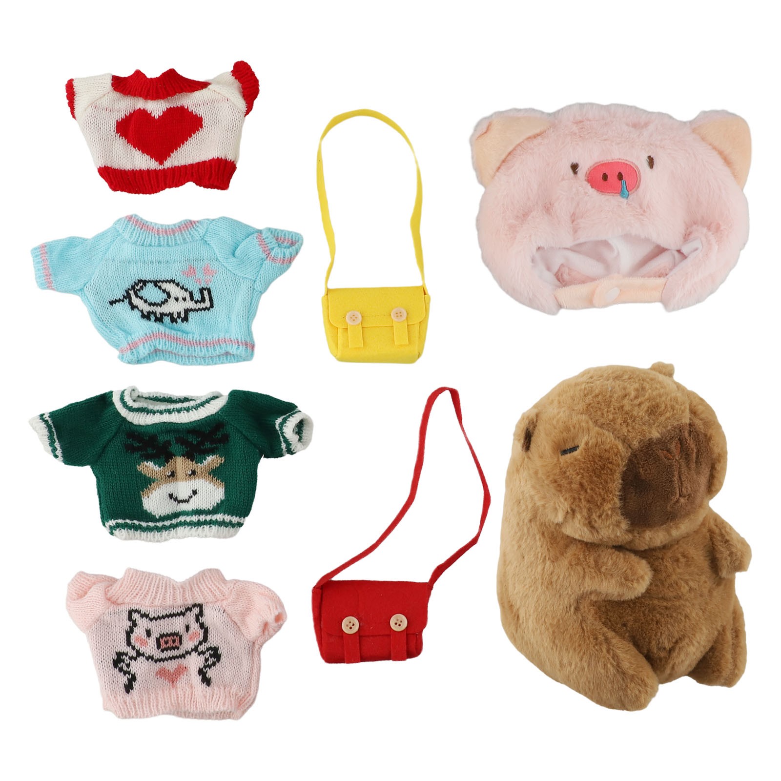 Inspirer la vendu créativité chez les enfants avec peluche capybara et 7 vêtements