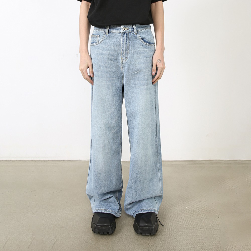 Modische Herren Baggy Jeans Hose mit weiten Beinen für Freizeit Outfits - Bild 14 von 40