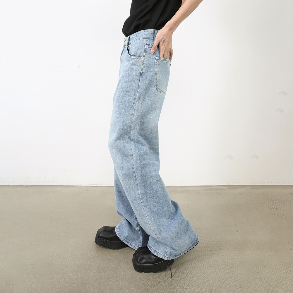 Modische Herren Baggy Jeans Hose mit weiten Beinen für Freizeit Outfits - Bild 18 von 40