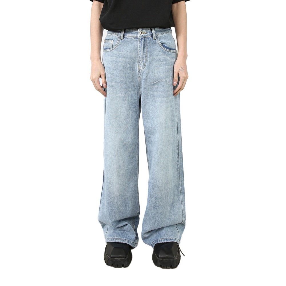 Modische Herren Baggy Jeans Hose mit weiten Beinen für Freizeit Outfits - Bild 13 von 40