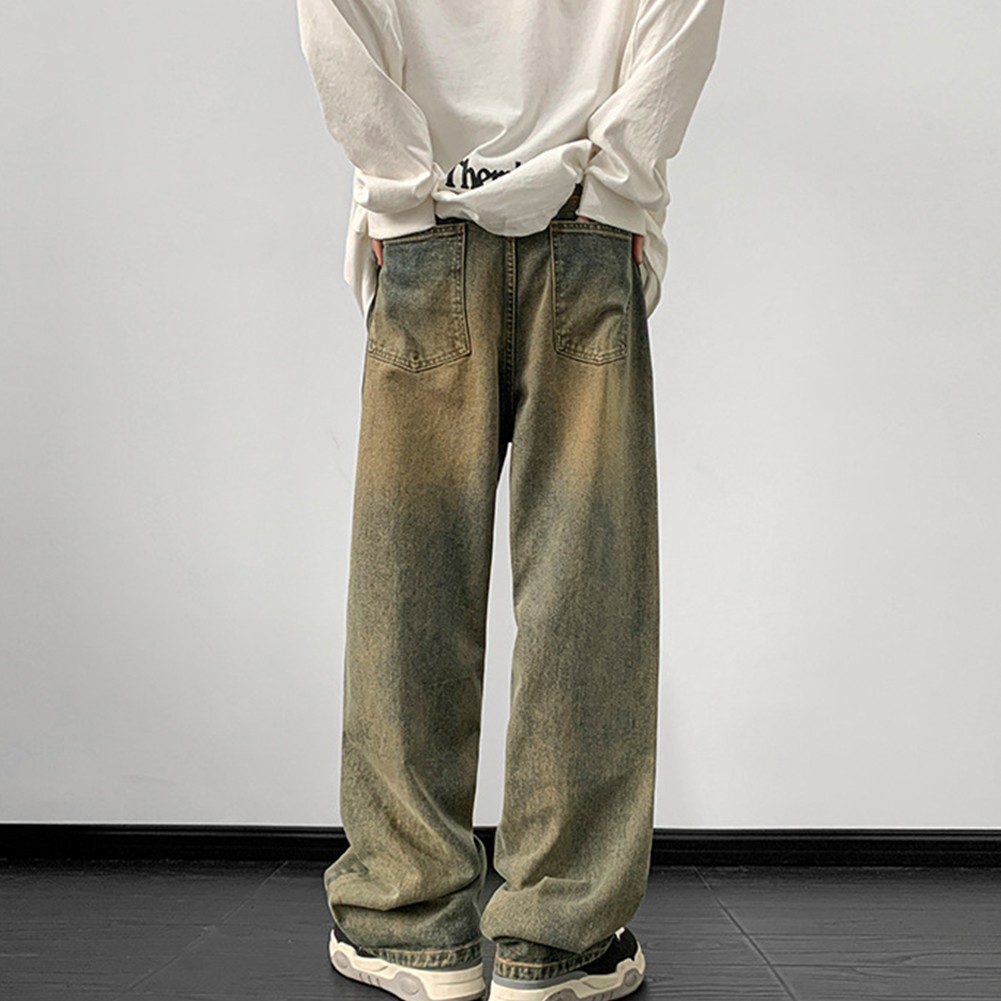 Herren Freizeit Wide Leg Jeans Retro Style Baggy Hose für Street Wear - Bild 20 von 52