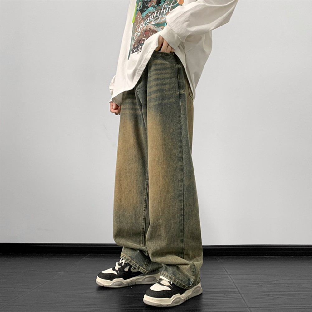 Herren Freizeit Wide Leg Jeans Retro Style Baggy Hose für Street Wear - Bild 16 von 52
