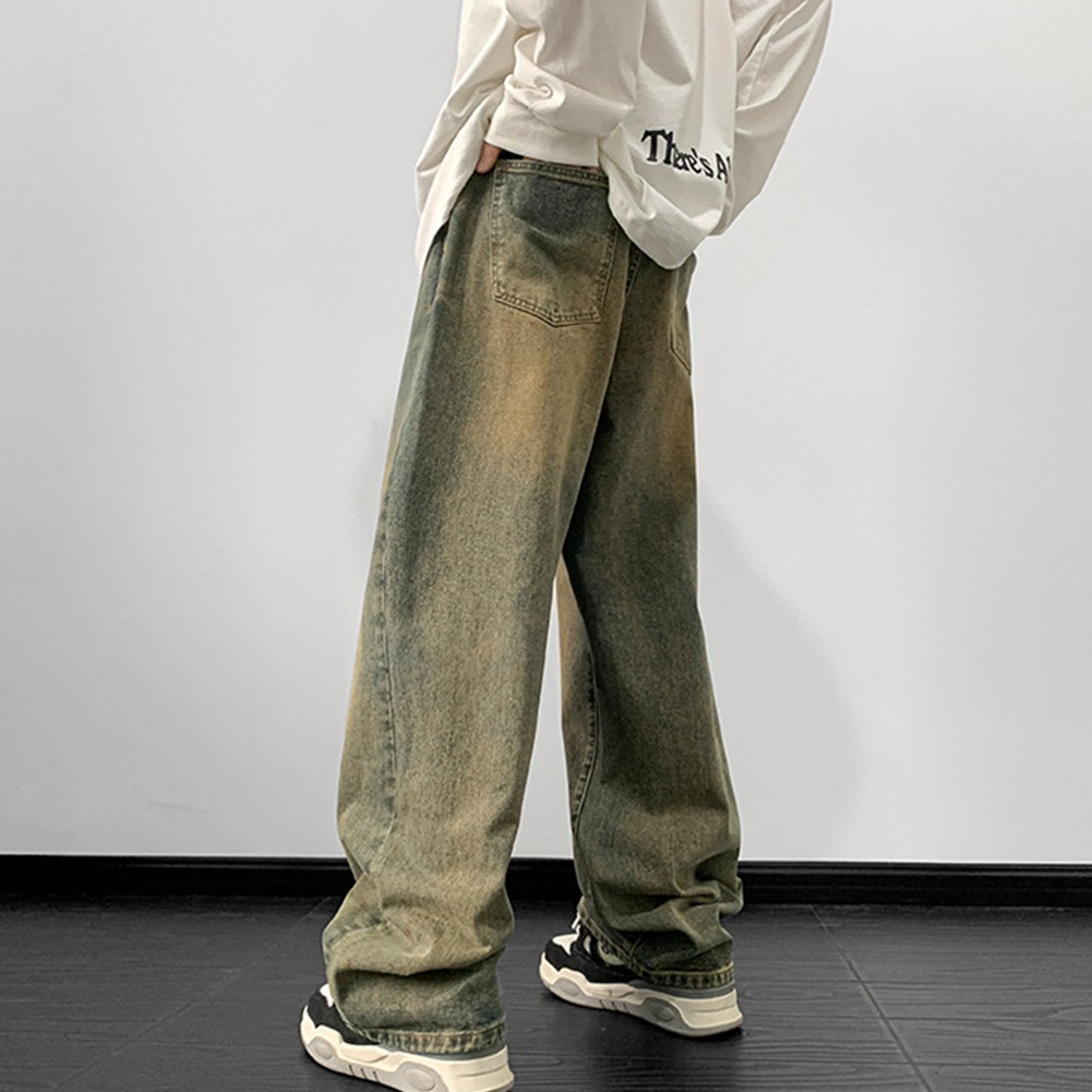 Herren Freizeit Wide Leg Jeans Retro Style Baggy Hose für Street Wear - Bild 8 von 52