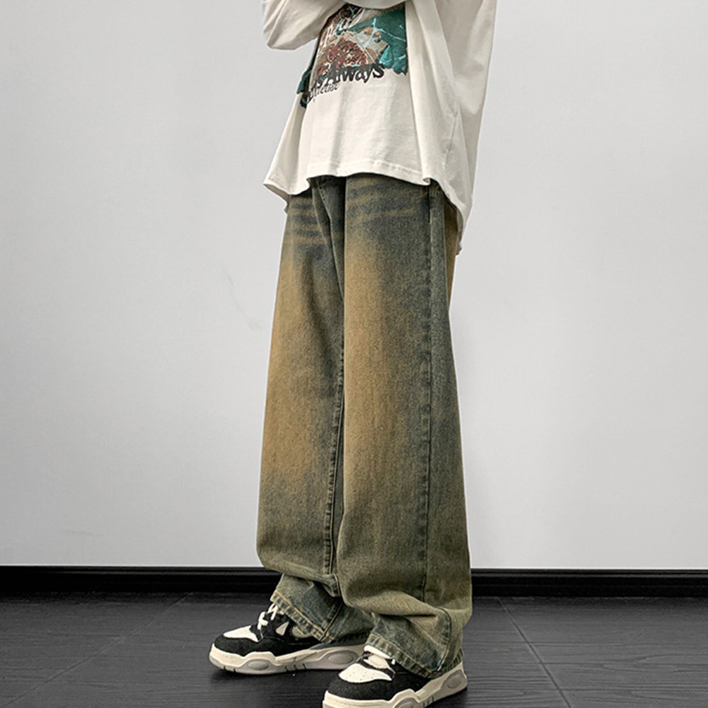 Herren Freizeit Wide Leg Jeans Retro Style Baggy Hose für Street Wear - Bild 9 von 52