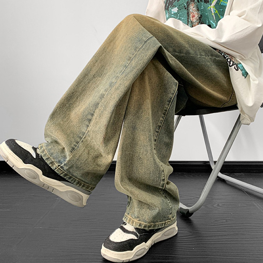 Herren Freizeit Wide Leg Jeans Retro Style Baggy Hose für Street Wear - Bild 7 von 52
