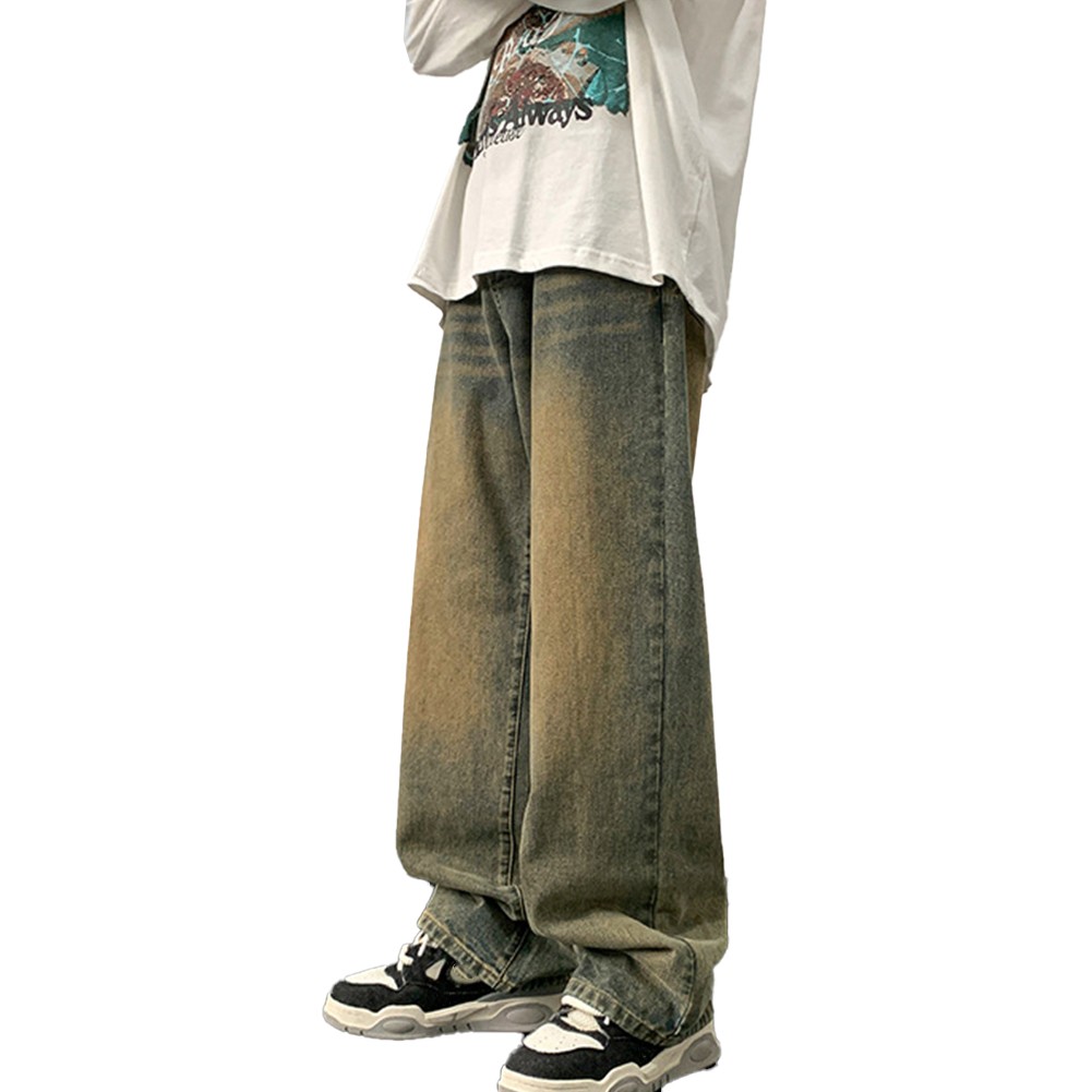 Herren Freizeit Wide Leg Jeans Retro Style Baggy Hose für Street Wear - Bild 10 von 52