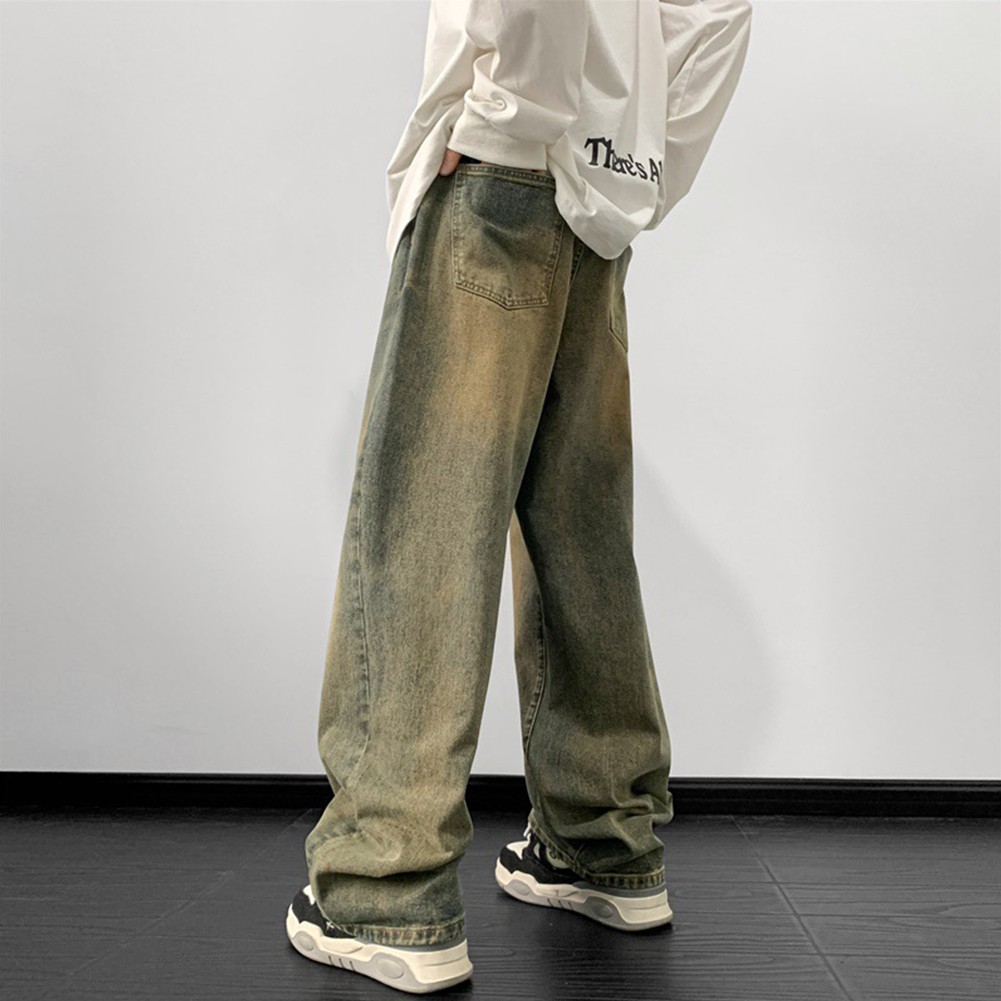 Herren Freizeit Wide Leg Jeans Retro Style Baggy Hose für Street Wear - Bild 22 von 52