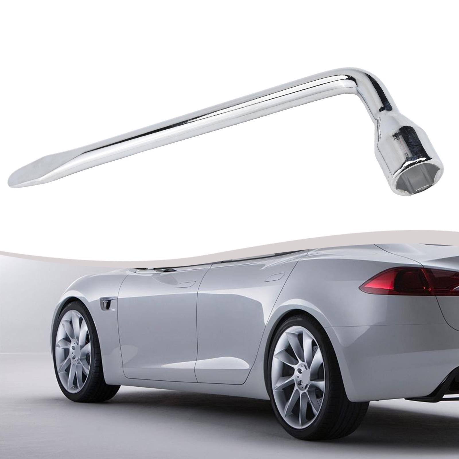 Práctica llave para neumáticos tuerca de acero de aleación extremo ranurado mantenimiento de automóviles - Imagen 19 de 39