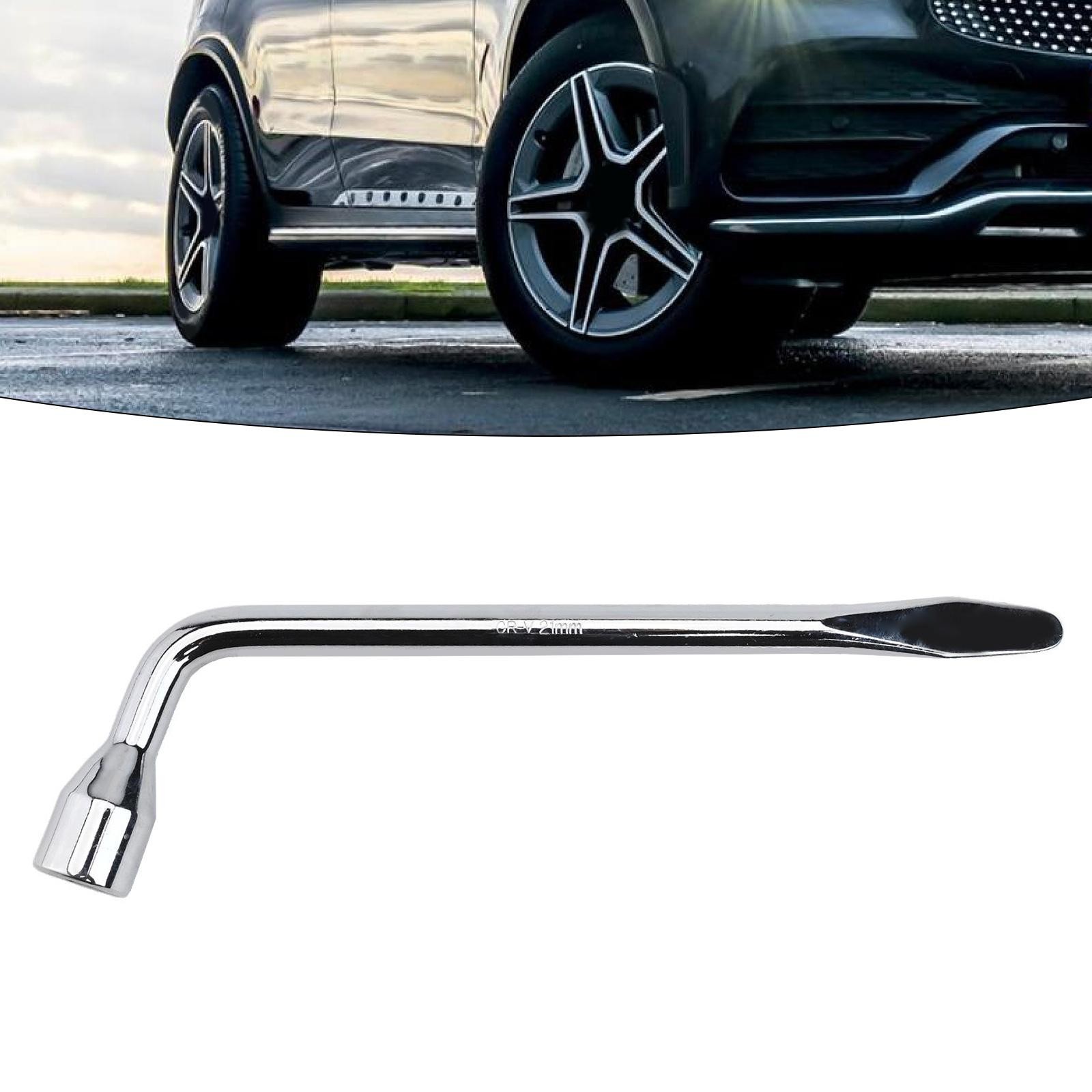 Práctica llave para neumáticos tuerca de acero de aleación extremo ranurado mantenimiento de automóviles - Imagen 18 de 39