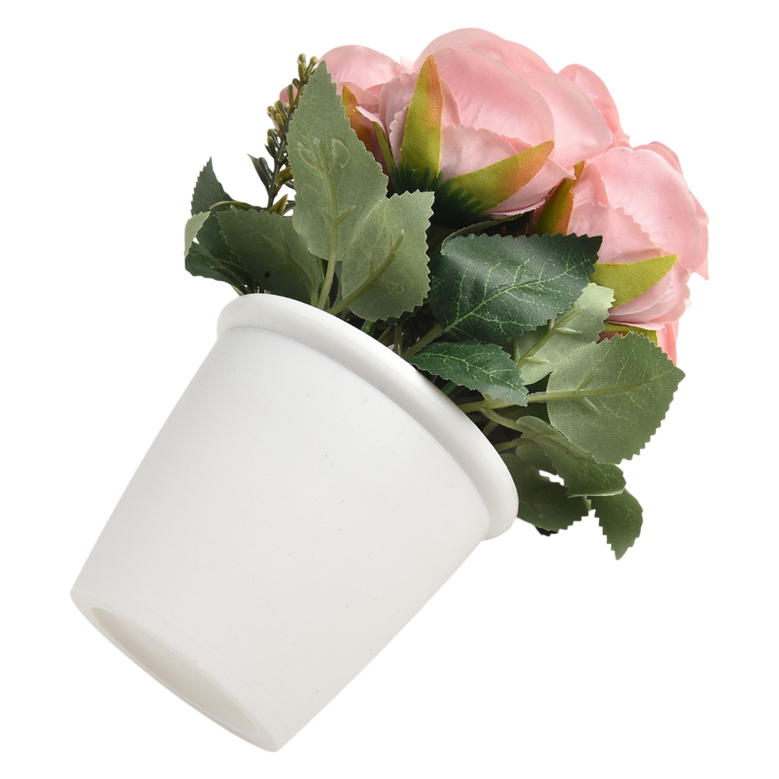 Rosa Fiore Artificiale Piante Feste Squisito Freshing Naturale IN Vaso - Foto 31 di 36