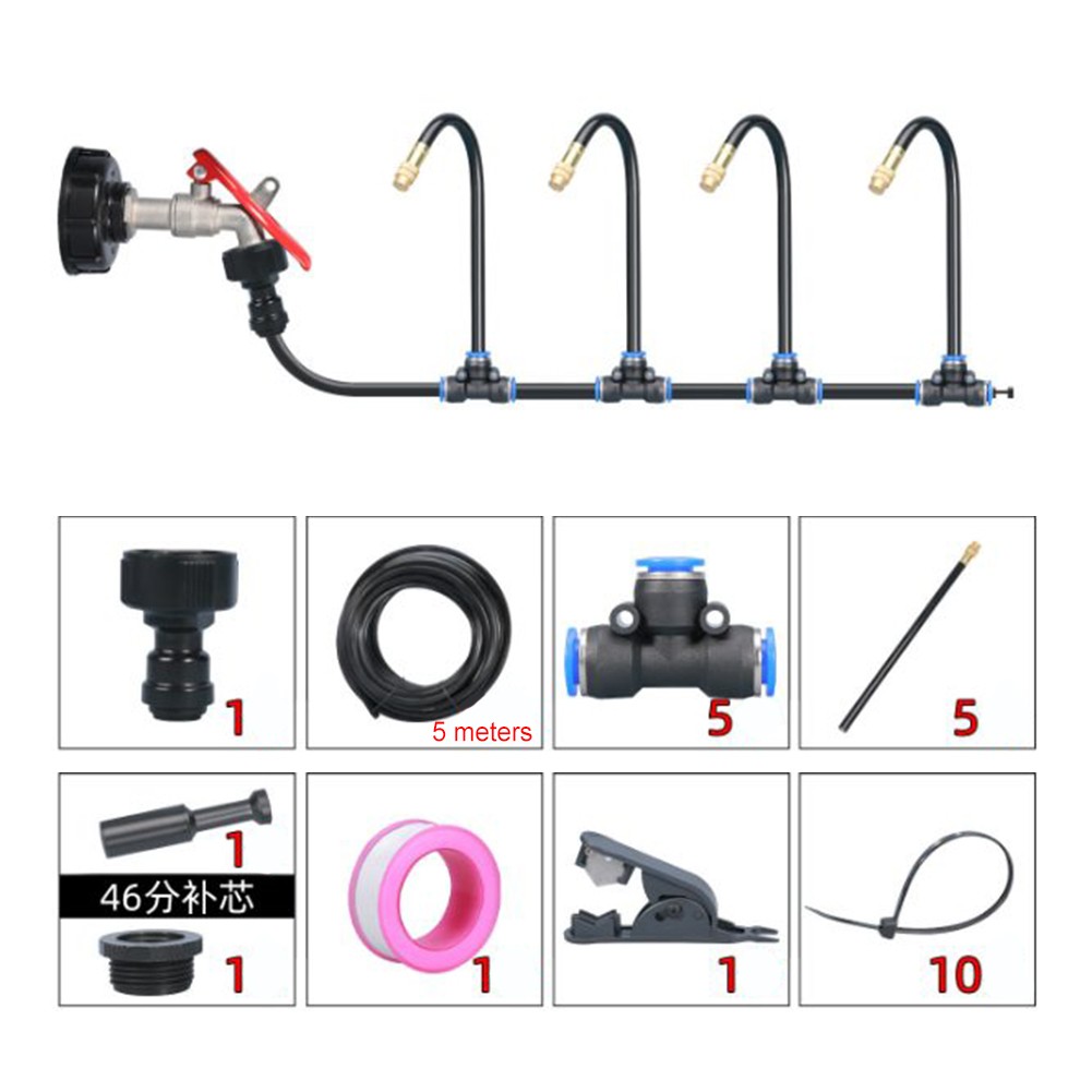 Quick Install Garden Misting System for Automated Watering and Cooling