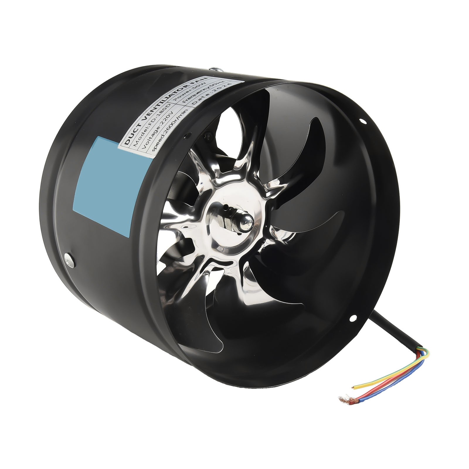 Quiet Operation 180mm Smoke Extractor Fan for Cinemas and Internet Cafes