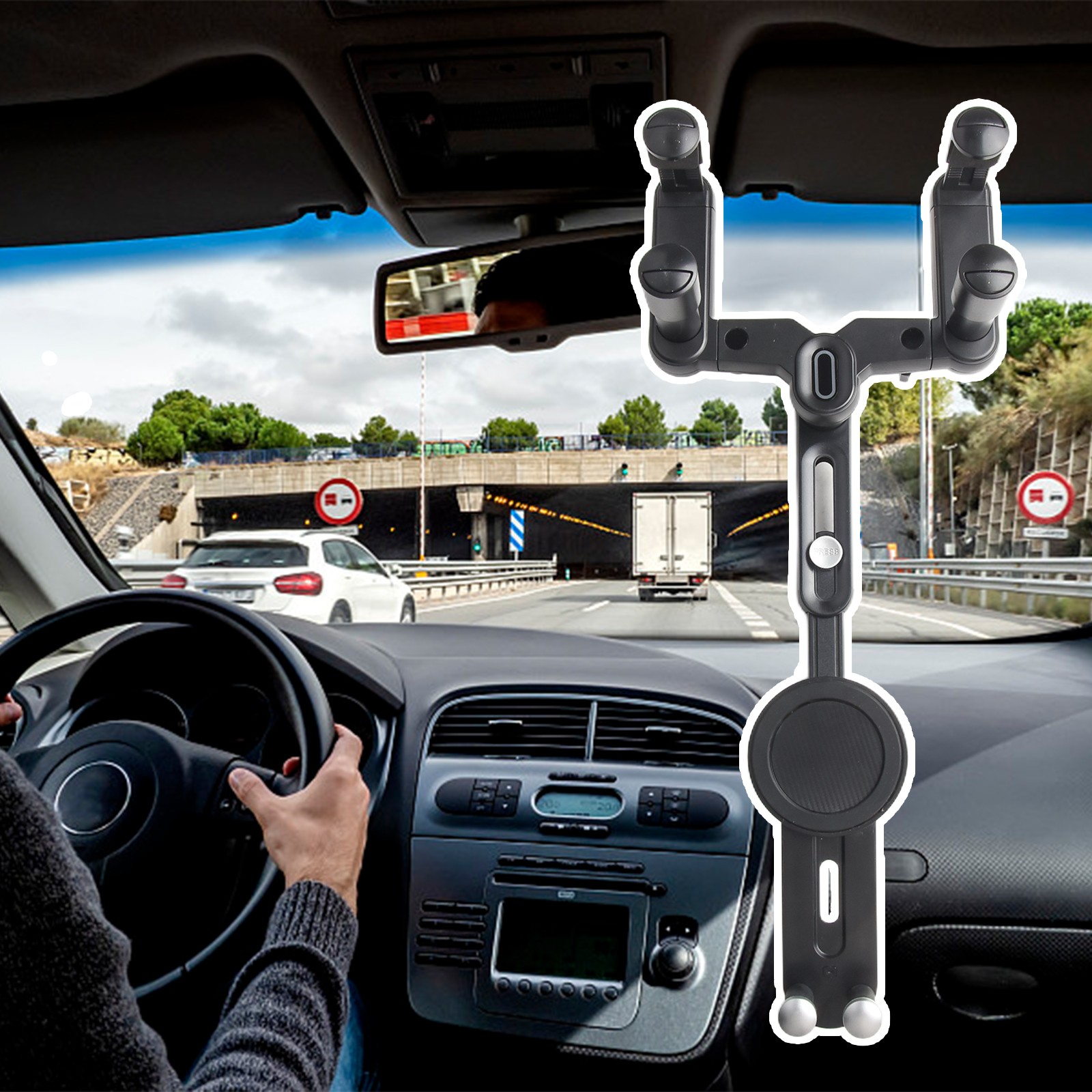 Rétroviseur Voiture Magnétique Ergonomique avec Vision Améliorée et Support - Photo 18 sur 24