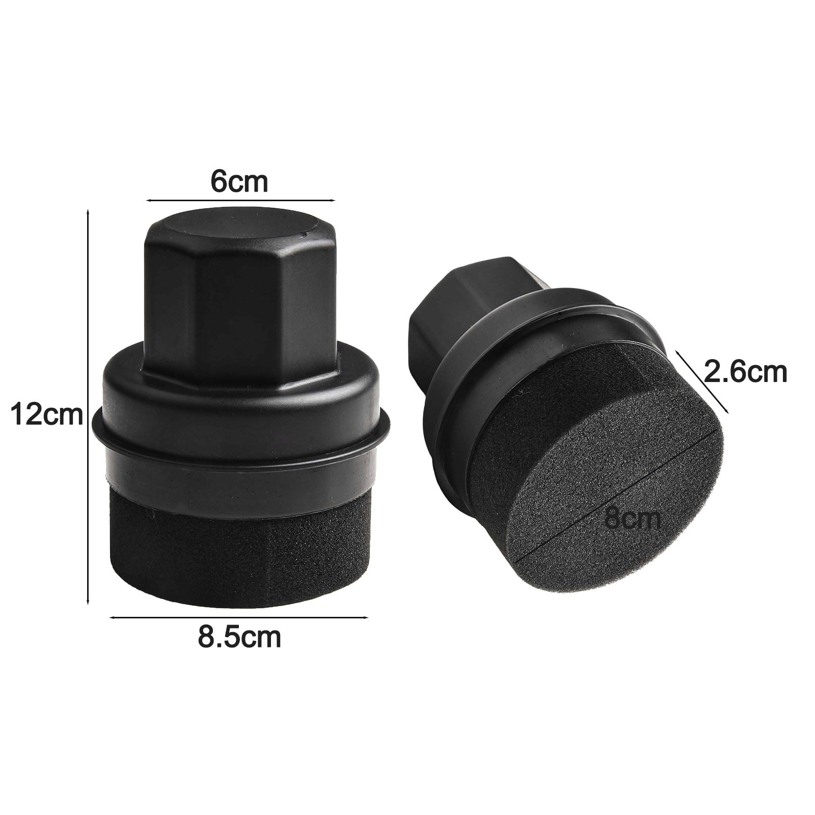 Curved Tire Sponge Brush with Cover for Effective Wheel Polishing and Cleaning - Picture 14 of 38