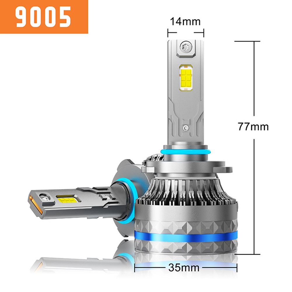 2PCS Waterproof Car LED Headlights in Silver Color for All Weather Use - Picture 8 of 15