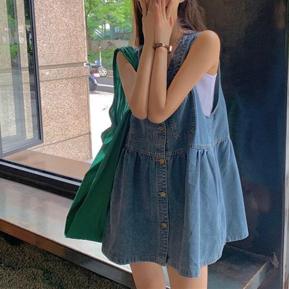 Womens Casual V Neck Overall Dress Stylish and Comfortable Summer Wear - Picture 14 of 32