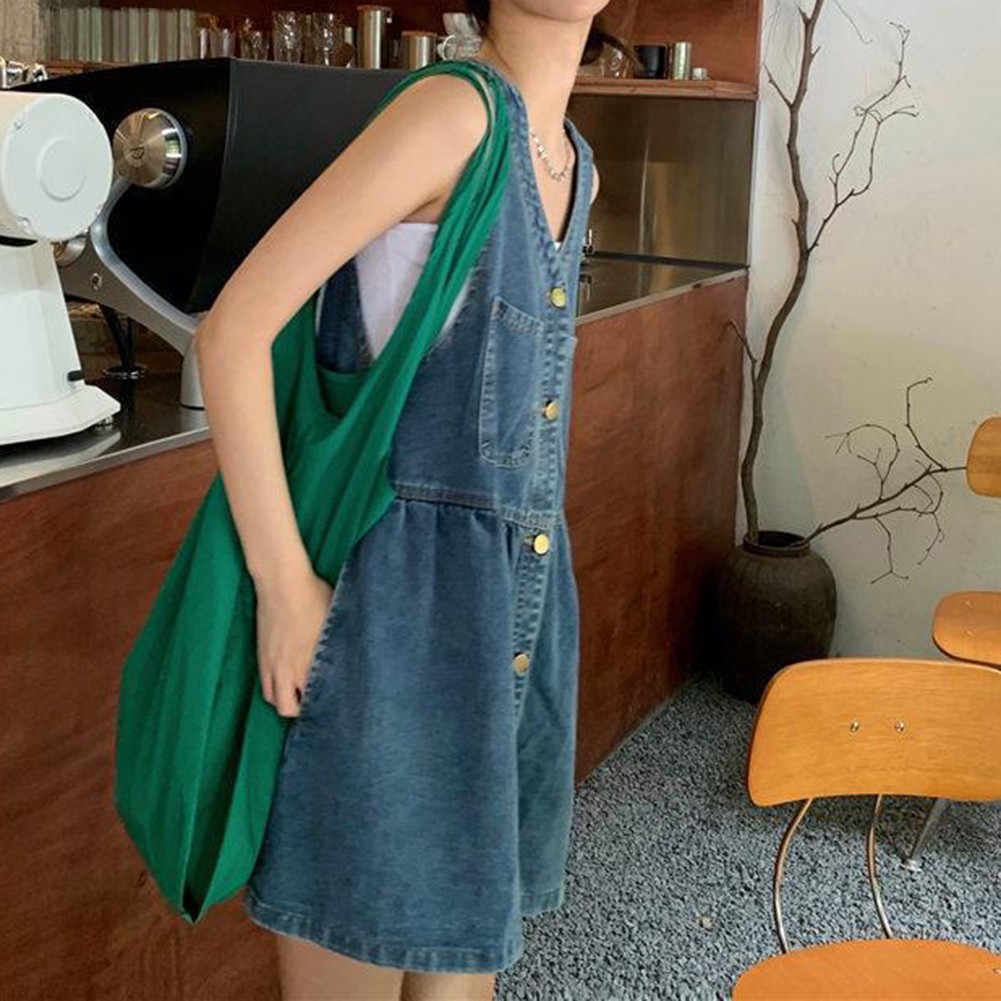 Womens Casual V Neck Overall Dress Stylish and Comfortable Summer Wear - Picture 15 of 32