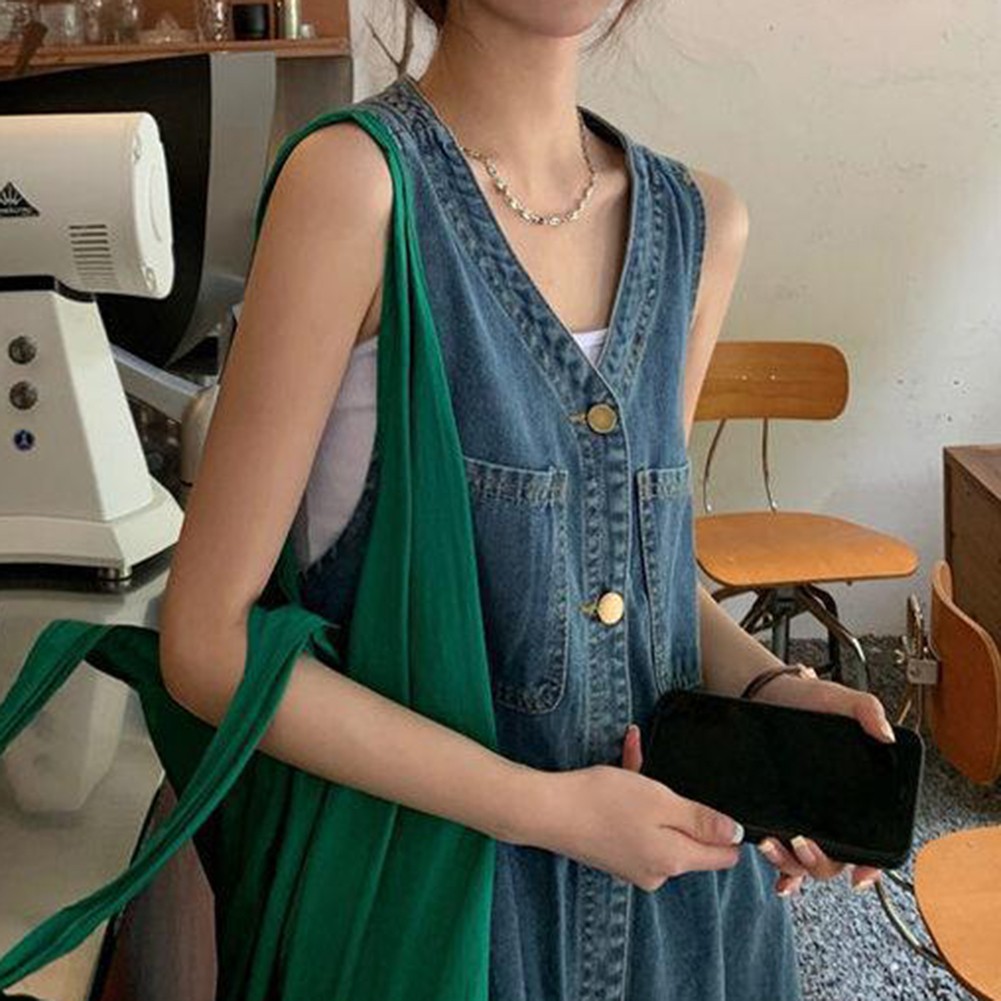 Womens Casual V Neck Overall Dress Stylish and Comfortable Summer Wear - Picture 16 of 32