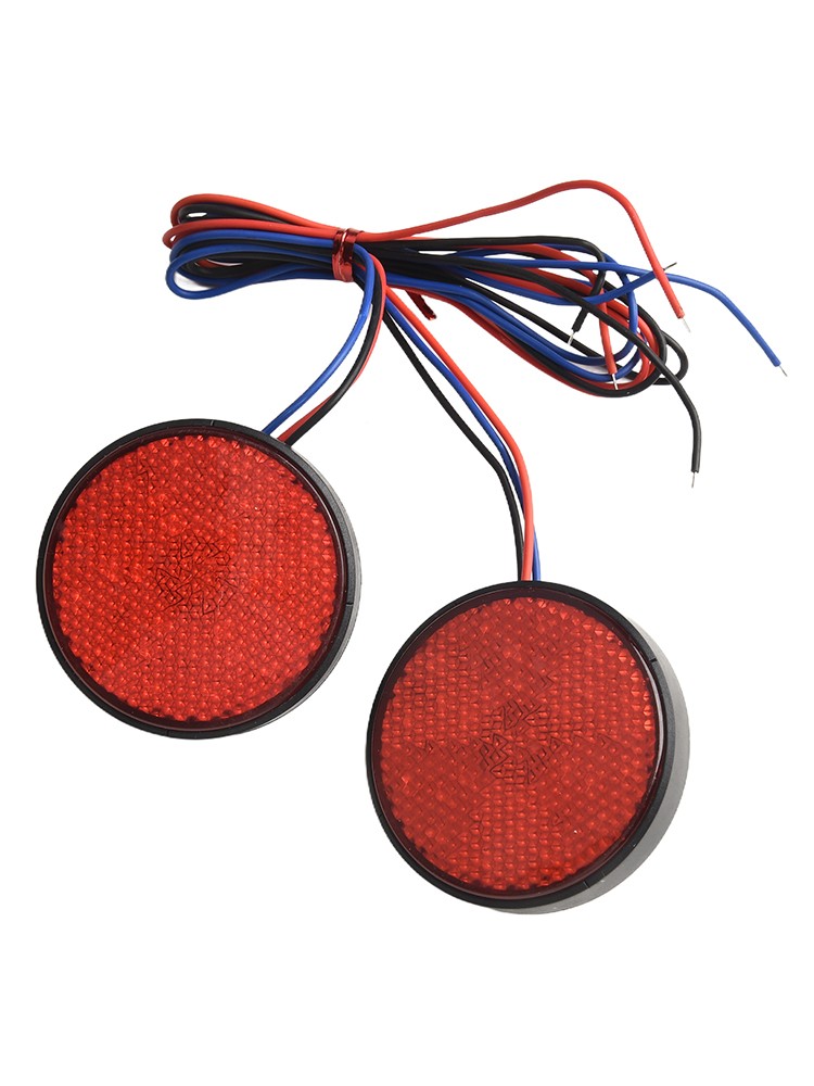 High Visibility 12V Round LED Tail Light Set for Vehicles and Scooters - Picture 32 of 36