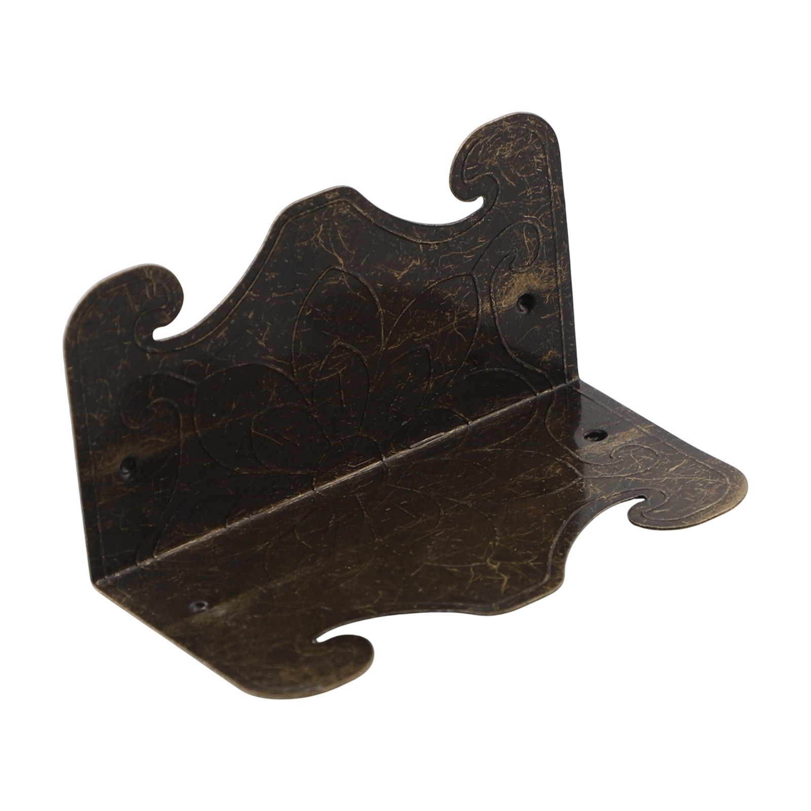 Elegante scatola in legno stile vintage protezioni piedi con staffe in ferro set - Foto 25 di 36
